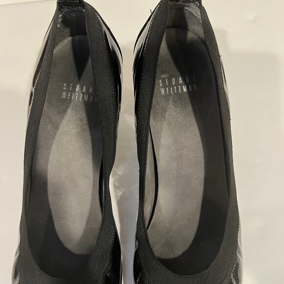 Stuart Weitzman Women's Black Patent Heels Size 7 - Picture 2 of 8